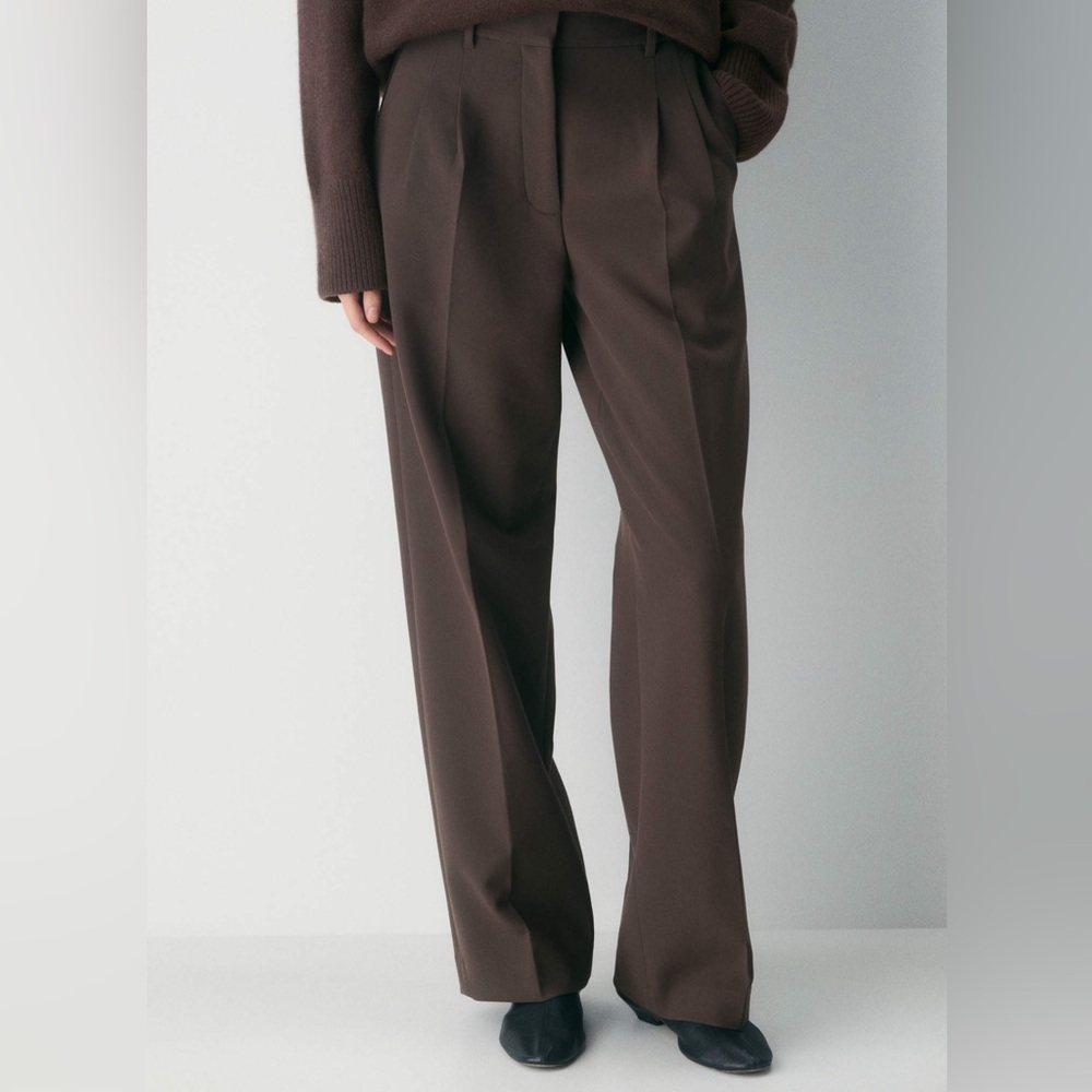 Aritzia Wilfred Rich Brown Women's Trousers Size 8 - Picture 2 of 9